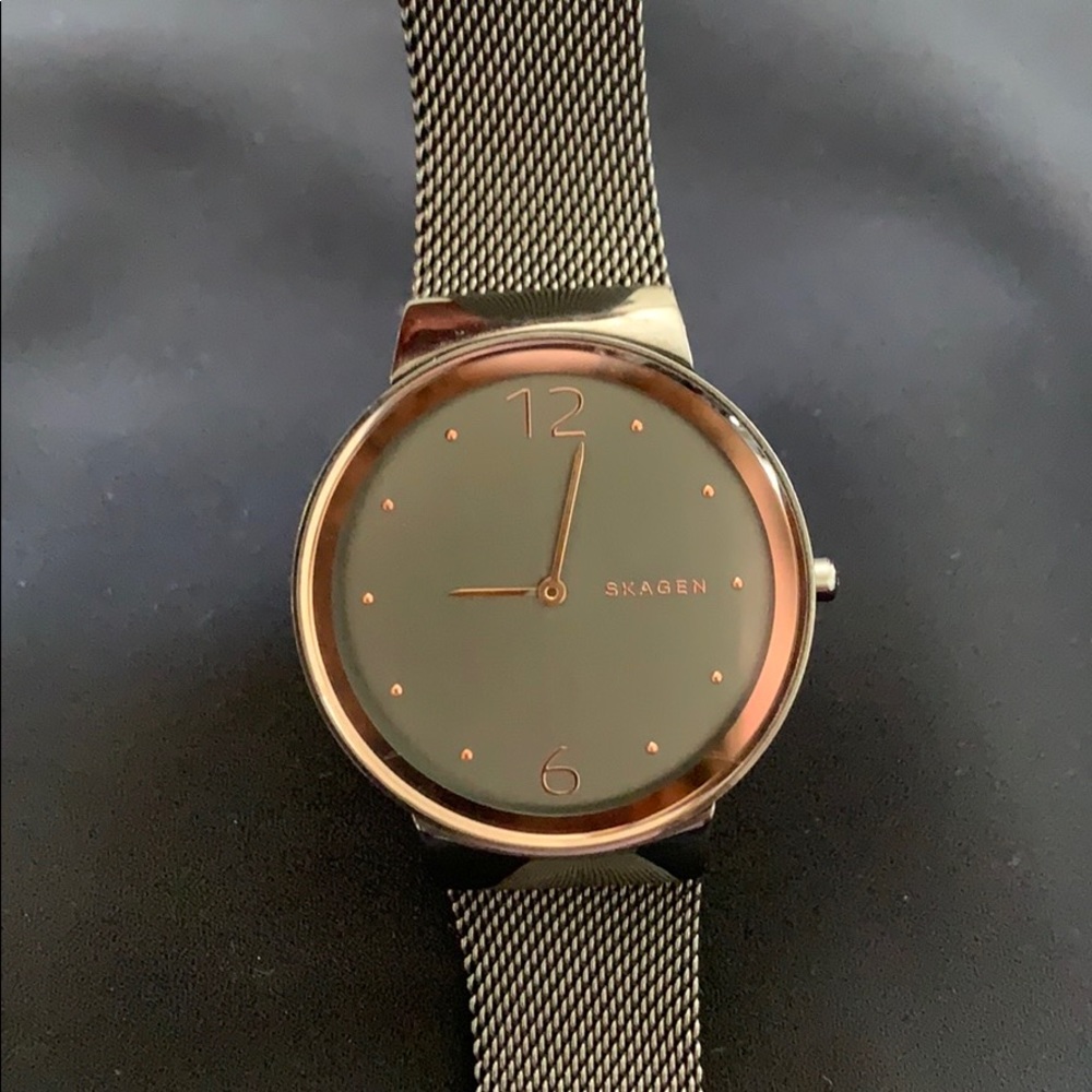 Skagen Freja gray steel mesh watch